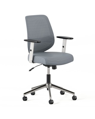 Computer office chair with adjustable armrests