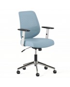 Computer office chair with adjustable armrests