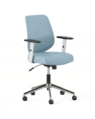 Computer office chair with adjustable armrests