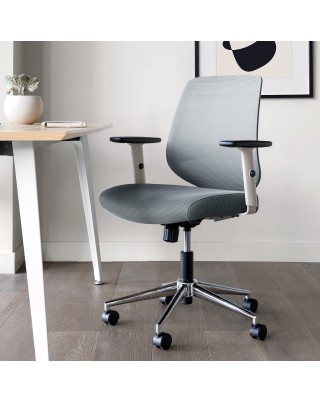 Computer office chair with adjustable armrests