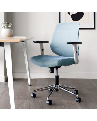 Computer office chair with adjustable armrests
