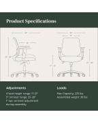 Computer office chair with adjustable armrests