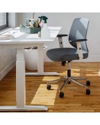 Computer office chair with adjustable armrests