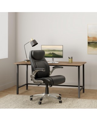 Ergonomic PU Leather Black Office Chair