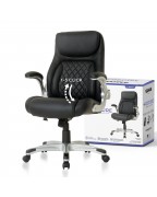 Ergonomic PU Leather Black Office Chair