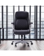 Ergonomic PU Leather Black Office Chair