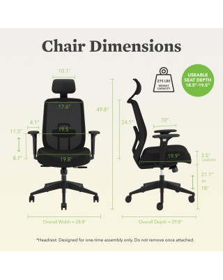 Ergonomic black office chair