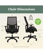 Ergonomic grey office chair