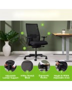 Ergonomic grey office chair