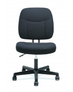 Fixed arm black computer chair