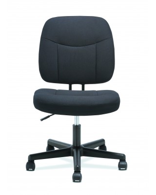 Fixed arm black computer chair
