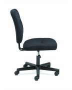 Fixed arm black computer chair