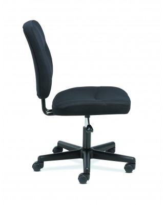 Fixed arm black computer chair