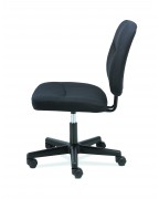 Fixed arm black computer chair