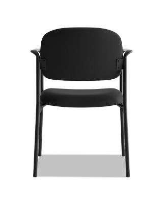 Four-person high office black stacking chair