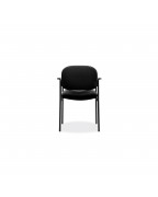 Four-person high office black stacking chair