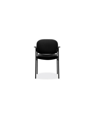 Four-person high office black stacking chair
