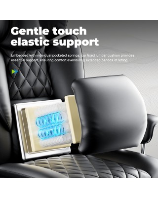 High Back Leather Gaming Chair With Footrest