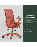 High Performance Coral Executive Office Chair