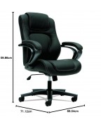 Leather Black Task Chair