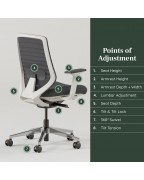 Multifunctional gray office chair