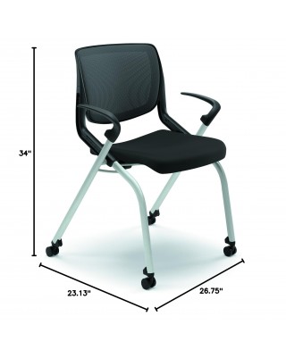 Nesting Black Stacking Chairs