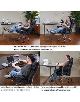 Tall black office chair