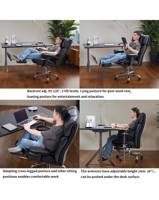 Tall black office chair